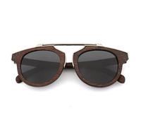 UJNHGQ Lunettes de soleil classiques en bois Vintage pour qualité fait main polarisé TAC Lens,Gray,WoodCase A