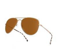 UJNHGQ Lunettes de soleil polarisées pour grosses têtes, hommes et femmes, marron, taille XL
