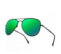 UJNHGQ Lunettes de soleil polarisées pour grosses têtes, hommes et femmes, noir, vert, XL