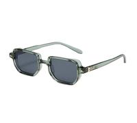 UJNHGQ Lunettes de soleil rectangulaires pour femmes et hommes, couleur bonbon, pour soirées, plage, vert