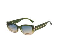 UJNHGQ Lunettes de soleil rétro œil de chat à petite monture, tendance, même style, vert, jaune, vert, 1