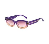 UJNHGQ Lunettes de soleil rétro œil de chat à petite monture, tendance, même style, violet, jaune, rose, 1