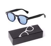 UJNHGQ Lunettes de soleil rondes à dégradé bleu tendance pour femmes et hommes, style vintage, carrées, style écaille de tortue, C4, Z1