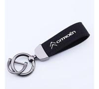UJNVDXZE Auto Logo Porte-clés pour Citroen Elysee Berling Xsara Saxo Cactus,Porte Clef Voiture Antirouille Voiture Porte-Badge Mousqueton Porte Clé Accessoires décoration Style,Black