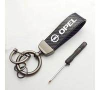 UJNVDXZE Auto Logo Porte-clés pour Opel Astra H JG Insignia Corsa D Zafira b Crossland X,Porte Clef Voiture Antirouille Voiture Porte-Badge Mousqueton Porte Clé Accessoires décoration Style,Carbon