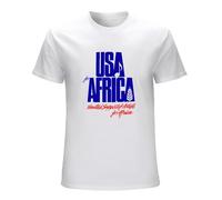 Ujoya Men's We are The World Anniversary USA for Africa United Artists White T-Shirt White S
