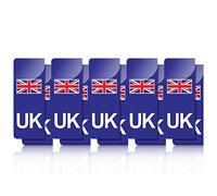 UK 10 Autocollants pour plaques d'immatriculation Voiture UK en Vinyle pour Routes européennes Remplace Les Autocollants GB pour Voiture Brexit GB, Pas Coup, Pas Rayures