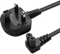 UK 3 Pin to UK Right Angle 90 Degree Power Cable Figure 8 IEC C7 5m