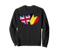 UK Belgique Love Heart British Belgian Dual Nationality Sweatshirt