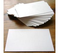 UK Card Crafts Lot de 100 cartes de visite vierges blanches - Carton 250 g/m²