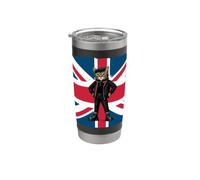 UK Chat Ska-Reggae Rock-Musique Ska-Punk Ska-Rockabilly Chat Gobelet isotherme en acier inoxydable double paroi
