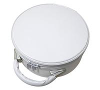 UK EMPIRE GROUP Étui de rangement en cuir de qualité supérieure pour chapeau de franc-maçon - Bleu (uni) Blanc (uni)