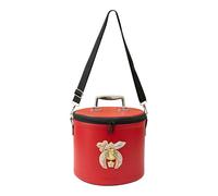 UK EMPIRE GROUP Maçonnique Shriner Fez Chapeau Casquettes Cuir Rouge Broderie Main Strass et Fil de Lingot - Présentoir Boîte de Rangement