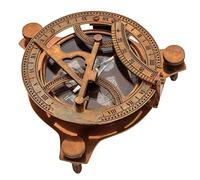 UK Gift Antique Sundial Compass Replica Solid Brass Pocket Sundial West London