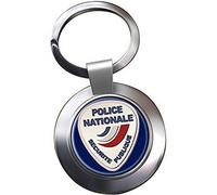 UK Giftshop Police Nationale Chrome Porte Clé