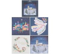 UK Greetings Boîte de 20 cartes de Noël religieuses assorties en 4 motifs