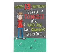 UK Greetings Carte d'anniversaire 13 ans pour lui/ami - Motif amusant pour adolescent