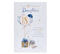 UK Greetings Carte d'anniversaire 18 ans pour fille | Cadeau d'anniversaire | Pour elle, fille, femme | Superbe design | Avec enveloppe | 155 x 235 mm