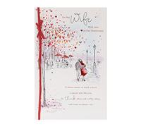 UK Greetings Carte d'anniversaire de mariage pour femme - Carte d'anniversaire de mariage traditionnelle pour femme - Message sincère