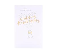 UK Greetings Carte d'anniversaire de mariage pour un couple spécial - Motif cœur et champagne - Gamme Thinking of You