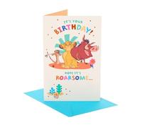 UK Greetings Carte d'anniversaire Disney Le Roi Lion pour garçon/fille | Cadeau d'anniversaire | Elle/Lui | Motif Simba et ses amis | Avec enveloppe | 155 x 235 mm