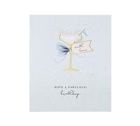 UK Greetings Carte d'anniversaire pour elle/amie - Design cocktail élégant, multicolore, 137 mm x 159 mm