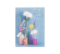 UK Greetings Carte d'anniversaire pour elle/amie - Motif fleurs dans un vase