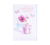 UK Greetings Carte d'anniversaire pour elle/amie - Motif tasses à thé - Gamme Thinking of You