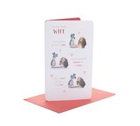 UK Greetings Carte d'anniversaire pour femme - Jolie carte d'anniversaire Disney pour elle - Carte d'anniversaire pour femme et le clochard beige, 24,9 x 15,9 x 0,7 cm, 30 g
