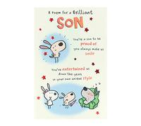 UK Greetings Carte d'anniversaire pour fils Motif poème Orange 149 x 229 mm