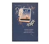 UK Greetings Carte d'anniversaire pour frère | Cadeaux d'anniversaire | Lui, garçon, homme | Design sentimental | Avec enveloppe | 155 x 235 mm