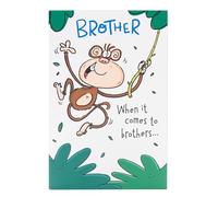 UK Greetings Carte d'anniversaire pour frère - Motif singe morve