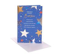 UK Greetings Carte d'anniversaire pour frère - Motif Starry Wishes
