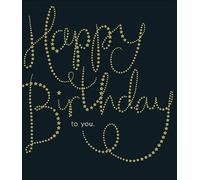 UK Greetings Carte d'anniversaire pour lui/elle/amie - Lettrage doré, noir, 159 mm x 184 mm