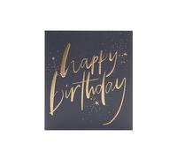 UK Greetings Carte d'anniversaire pour lui/elle/amie - Motif noir et doré