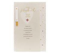 UK Greetings Carte d'anniversaire pour mon mari - Carte d'anniversaire pour lui - Carte d'anniversaire sentimentale, 698234-0-1, multicolore