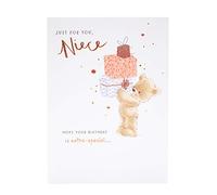UK Greetings Carte d'anniversaire pour nièce - Motif ours en peluche