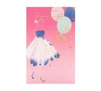 UK Greetings Carte d'anniversaire pour petite-fille - Joli design rose - Gamme Thinking of You