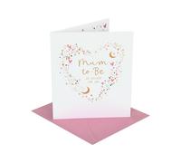 UK Greetings Carte de félicitations pour future maman | Cadeaux de naissance | Pour les nouveaux parents | Cœurs et commence en forme de cœur | Avec enveloppe | 15,9 x 18,4 cm