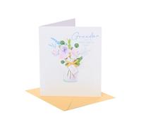 UK Greetings Carte de fête des mères pour grand-mère - Fleurs dans un vase