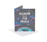 UK Greetings Carte de fête des pères pour mari - Motif Our World