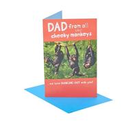 UK Greetings Carte de fête des pères pour papa - Motif singes amusants