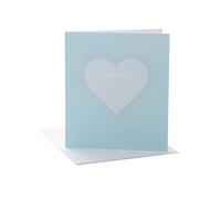 UK Greetings Carte de fiançailles | Marié et marié | Elle/Lui | Cœur en feuille d'argent | Avec enveloppe | 143 x 165 mm