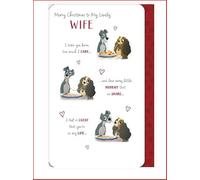 UK Greetings Carte de Noël Disney Lady and The Clochard Wife - Merry Christmas to My Lovely Wife