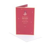 UK Greetings Carte de Noël pour Celui que j'aime | Cadeaux de Noël | Elle/Lui | Gui | Avec enveloppe | 21 x 13,7 cm