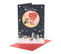 UK Greetings Carte de Noël pour Celui que j'aime | Cadeaux de Noël | Elle/Lui | Hiboux | Avec enveloppe | 22,9 x 14,9 cm