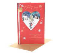UK Greetings Carte de Noël pour Celui que j'aime - Scène de Noël - Avec enveloppe - 29,5 x 19,4 cm