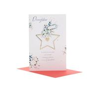 UK Greetings Carte de Noël pour fille - Carte de Noël pour fille de la part de maman/papa - Carte de Noël pour elle - Carte de Noël Happy Christmas