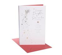 UK Greetings Carte de Noël pour fille et beau-fils - Motif étoile filante