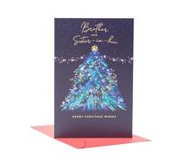 UK Greetings Carte de Noël pour frère et belle-sœur - Superbe motif d'arbre